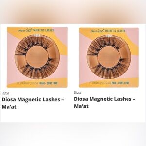 Diosa ma’at VEGAN Goddess Lash collection ma’at Magnetic Lashes 2PAIRS NEW